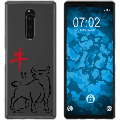 Produktbild von PhoneNatic Case kompatibel mit Sony Xperia 1 Silikon-Hülle Tierkreis Chinesisch M2