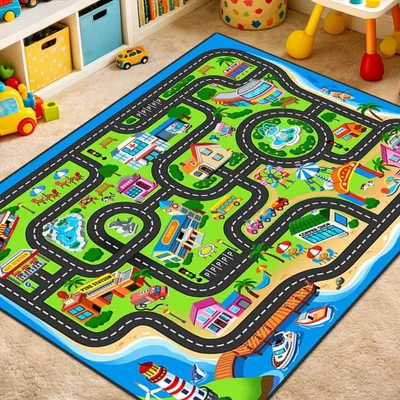 Productafbeelding van Antislip Kindertapijt - Speelkleed voor Kinderen 60x90 cm