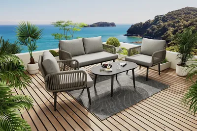 Produktbild von Designer Luxus Lounge - Set für den Garten - 4 teilig