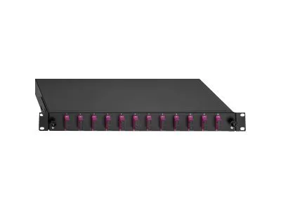 Produktbild von Rutenbeck BL - Glasfaserkabelkiste - extensible - Rack montierbar - LC Duplex MM X 12 - Schwarz, RAL