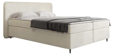 Produktbild von MIRJAN24 Boxspringbett mit zwei Bettkästen Boho II, Schlafzimmer Ehebett, Doppelbett mit Topper (Farbe: Taro 01, Größe: 160x200 cm)
