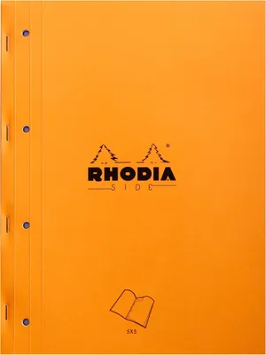 Produktbild von Rhodia 5x Block an der Seite geheftet A4 80 Blatt kariert 80g - Orange 118016C