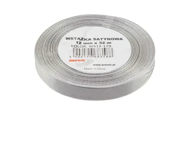 Produktbild von Wstążka satynowa srebrna 12mmx32m