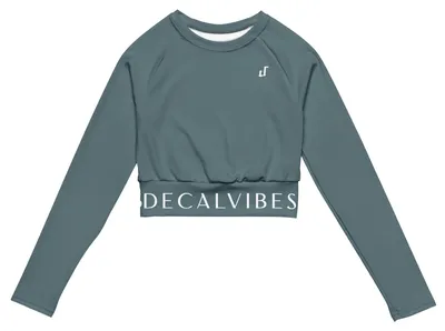 Produktbild von DECALVIBES Crop Top mit langen Ärmeln Ultimate Classic - Gothik Blau , XL