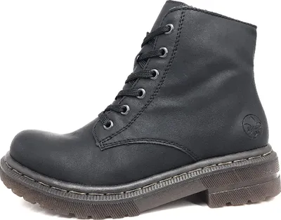 Image de Rieker France Femmes Chaussures à lacets Bottes Noir, Taille:36 EU