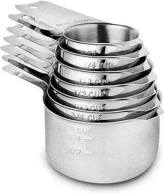Produktbild von Famanu Messbecher Set 7-teilig stapelbar - für trockene und flüssige Zutaten