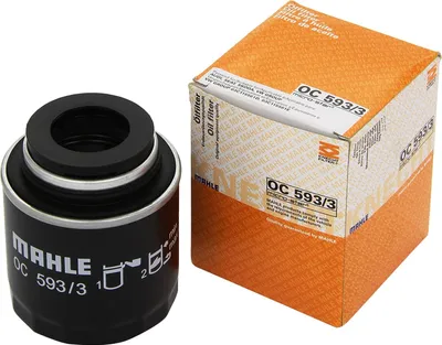 Productafbeelding van Oliefilter MAHLE OC 593/3, schroefdopfilter voor VW GOLF VI (5K1), Polo hatchback (6R1, 6C1), TOURAN (1T1, 1T2), TIGUAN (5N), Passat Variant (3C5)