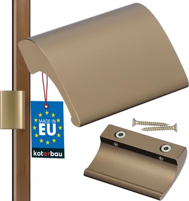 Produktbild von KOTARBAU Balkontürgriff Aluminium Balkongriff Gold Terrassentürgriff DE LUXE Sicher Raucher Türoptik Schließen Griffmuschel Universal Ziehgriff