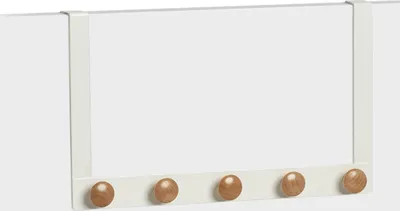 Immagine prodotto di Supporto per porta Zeller, metallo/bambù, 41x5x25 cm, bianco/marrone