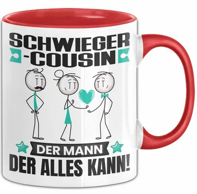 Produktbild von Schwiegercousin Tasse Geschenk für Schwiegercousin Der Mann Der Alles Kann Geschenkidee zum Geburtstag (Rot)