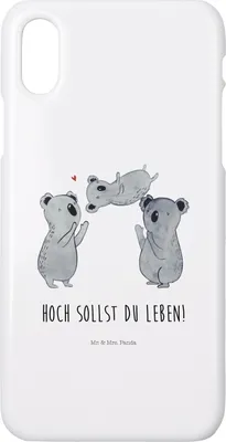 Produktbild von Mr. & Mrs. Panda Iphone 10 Handyhülle Koalas Feiern - Weiß - Geschenk, Geburtstag, Hülle, Cover, X, Herz, Happy Birthday, Handy, Liebe