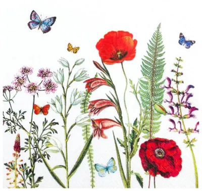 Produktbild von 20 Servietten Meadow in Bloom - Aufblühende Wiese 33x33cm