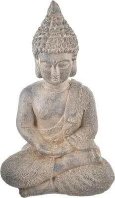 Zdjęcie produktu dla INDECOR Budda 26 x 20 x 41 cm, ceramiczny, szary X14112