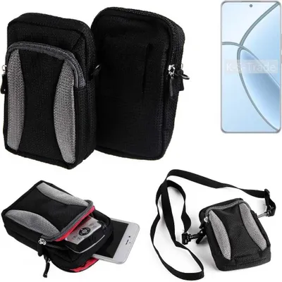 Produktbild von K-S-Trade Holster Schutz Hülle kompatibel mit Realme P1 Handy Hülle Gürteltasche Umhängetasche mit Zusatzfach schwarz