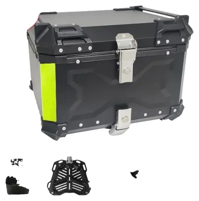 Obrázok produktu pre Zadný box na motocykel, uzamykateľný dizajn, vodotesný, X-55L-čierny