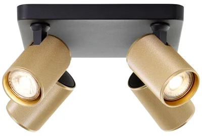 Produktbild von BRILLIANT Spotplatte, 4-flammig Marty gold IP20 GU10 10 Watt dimmbar LED-Leuchtmittel inklusive und wechselbar