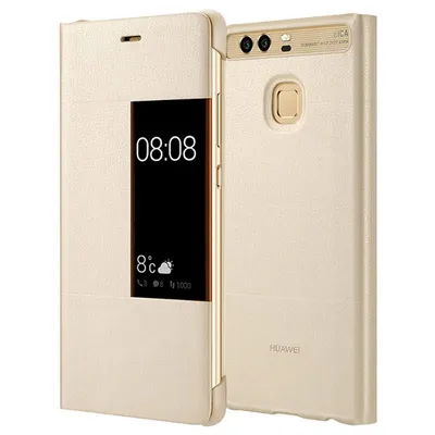 Image de Housse avec fenêtre pour Huawei P9 Gold