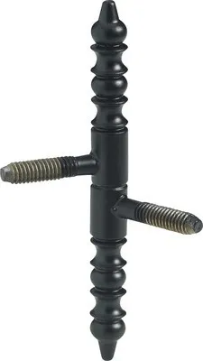 Produktbild von Einbohrband mit Zierkopf H 66 x Ø 9 mm, Schwarz, 2 Stück