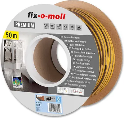 Produktbild von E-Profildichtung fix-o-moll Bobin 50m braun