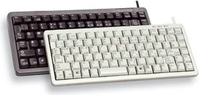 Produktbild von CHERRY Compact-Keyboard G84-4100 - Tastatur - PS/2, USB - Deutsch - Schwarz