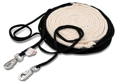 Produktbild von Doppellonge 16 Meter mit 2 Karabinern und Propylen Longierleine