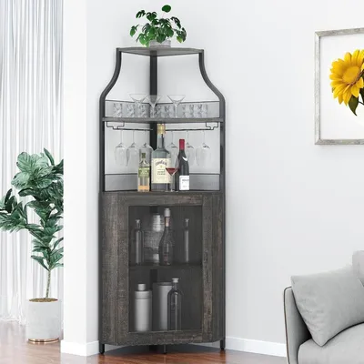 Produktbild von Hoekkast – Moderner Weinkühlschrank und Sideboard für Wohn- und Esszimmer mit Glasablage