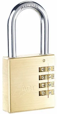 Image de Cadenas à code 4 chiffres - en laiton - 50 mm