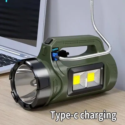 Immagine prodotto di Lampada solare da esterno potente, torcia portatile, lampada da lavoro portatile ricaricabile molto luminosa, per uso sul campo