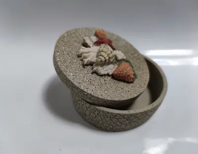 Produktbild von Keramik - Stein Schatulle rund
