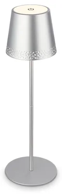 LED-Tischleuchte, Touch-Dimmer, höhenverstellbar, 38 cm, Chrom-matt