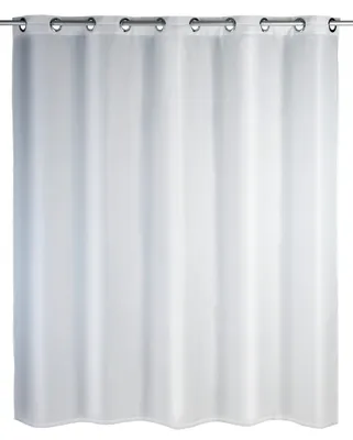 Produktbild von WENKO Duschvorhang Comfort Flex Weiß, Textil (Polyester), 180 x 200 cm, waschbar