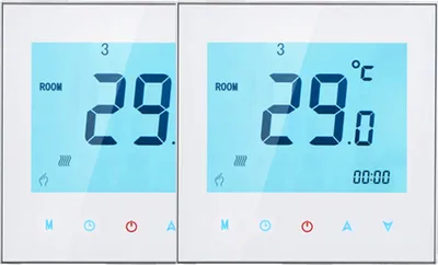 Zdjęcie produktu dla 2X 5A 110 - 230 V Termostat pokojowy Ogrzewanie podłogowe Programowalny tygodniowy wyświetlacz LCD Ekran dotykowy Termostat podgrzewacza wody Regulator pokojowy Termometr wewnętrzny temperatury