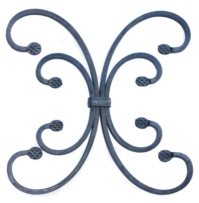Schmiedeeisen Ornament 250x260 mm für Geländer & Gitter