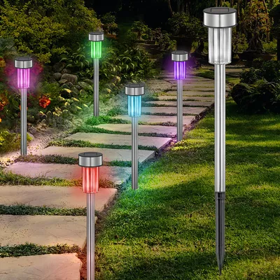 Produktbild von Outdoor Lights 10 LED Solarlampen, Gartenlampen, LED Farblicht, 36,5x4,8x4,8cm