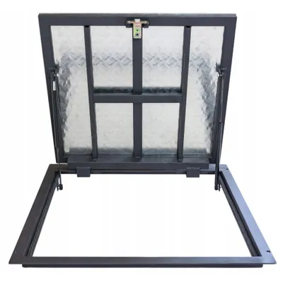 Produktbild von Bodeneinlass Kellerschacht 50 × 70 cm – Revisionsklappe für Keller, Schachtabdeckung, Zugangsklappe für Keller und Sickergrube