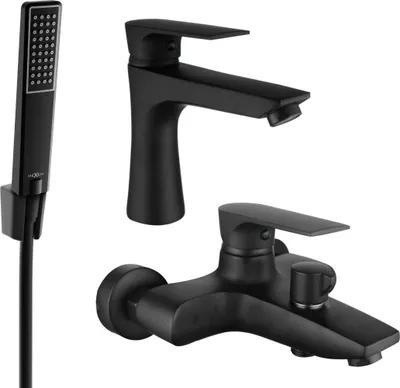 Produktbild von Mexen Axel R72 Badewannenset, Schwarz - 73803R72-70