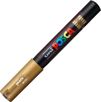 Produktbild von POSCA PC1MC OR, 1 Stück(e), Gold, Feine Spitze, Schwarz, Rund, 0,7 mm