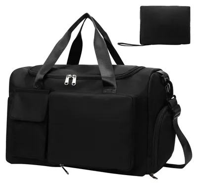 Sporttasche mit Schuhfach, wasserdicht, M, schwarz