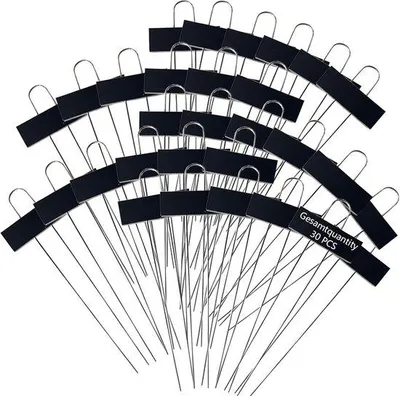 Produktbild von Metallische Pflanzschilder für Garten und Gewächshaus, Set aus 30 Teilen