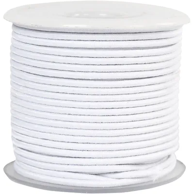 Image de Epaisseur de l'élastique 2mm Blanc, 25m