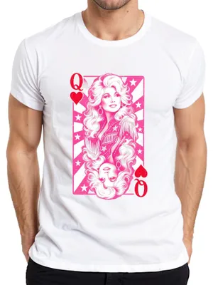 Zdjęcie produktu dla Koszulka męska "Dolly Parton, Królowa Country", biała, rozmiar L