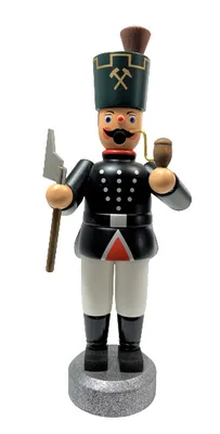 Produktbild von Räuchermann Bergmann aus dem Erzgebirge, 15 cm, traditionelle Weihnachtsdekoration