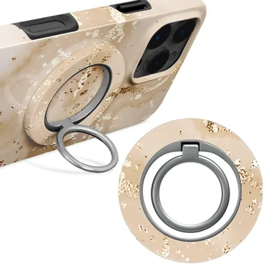 Imagen del producto de Soporte magnético para teléfono compatible con MagSafe, con diseño de mármol dorado, marca MIO