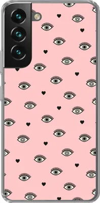 Produktbild von MuchoWow® Handyhülle Schutzhülle Hülle für Telefoonhoesje Samsung Galaxy S22 Plus Mädchen - Augen - Rosa - Muster - Mädchen - Kinder - Kinder Silikon Softcase Handy Hülle - Schutzabdeckung