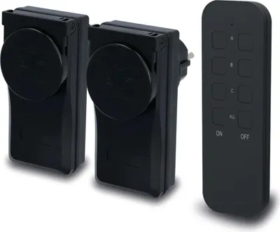 Produktbild von Funkfernschalter Set 2+1 outdoor schwarz