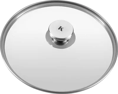 Produktbild von KLAMER Pfannendeckel 24 cm, Edelstahl Universal-Pfannendeckel für Pfannen und Töpfe, Glasdeckel spülmaschinengeeignet mit Überlaufschutz, Topfdeckel