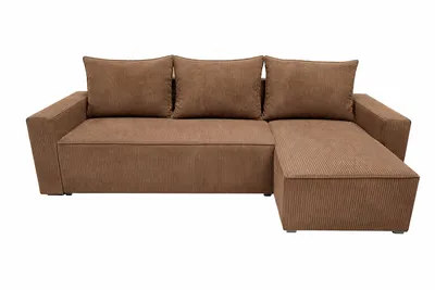 Produktbild von Ecksofa POTATO L-Form mit Schlaffunktion, Cordstoff Braun Zoom 5