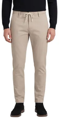 Produktbild von Alberto Baumwoll-Chino, schmal geschnitten, beige, einfarbig