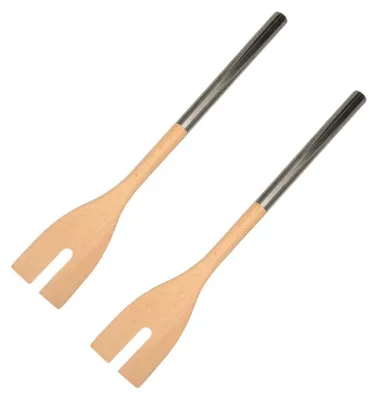Image de Set de 2 ustensiles de cuisine couverts à salade bois Fackelmann Boisselerie