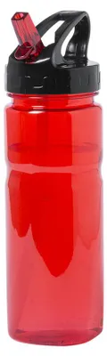 Produktbild von Wasserflasche - Kunststoff - rot - 650 ml - mit Trinkschnabel